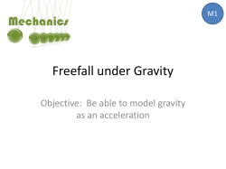 M1-03 - Freefall under Gravity