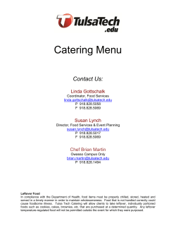 Catering Menu - TulsaTech.edu