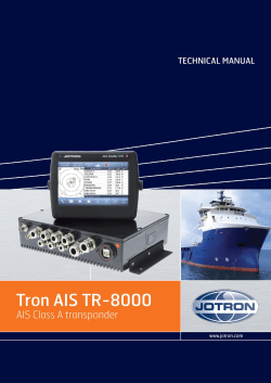 Technical Manual Tron AIS TR8000