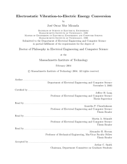 Electrostatic Vibration-to-Electric Energy Conversion