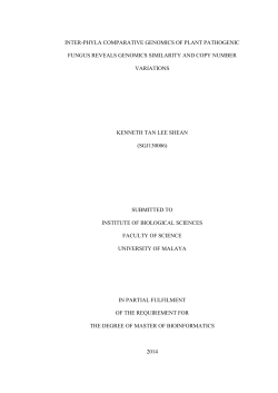 inter-phyla comparative genomics of plant pathogenic fungus