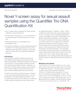 Novel Y-screen assay for sexual assault samples using the