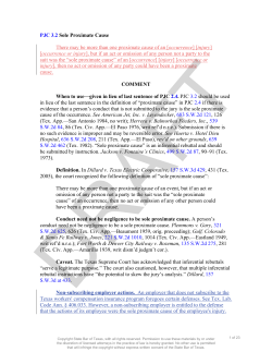 PJC 3.2 Sole Proximate Cause There may be