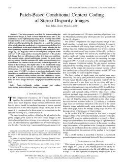 Patch-Based Conditional Context Coding of Stereo Disparity Images