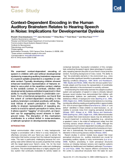 Context-Dependent Encoding in the Human Auditory Brainstem