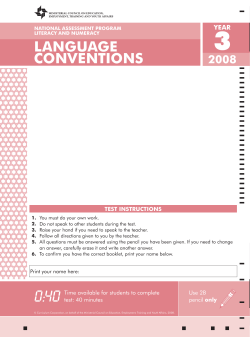 Language Conventions Year 3