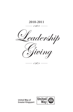 2010-2011 Membership - United Way of Greater Kingsport