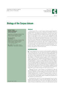 Biology of the Corpus luteum