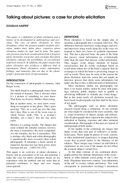 Talking about pictures: a case for photo elicitation