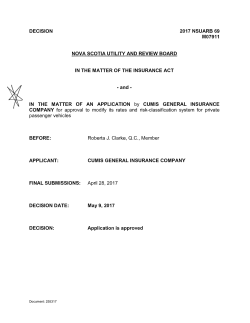 Decision - INS - Cumis General Insurance Company (M07911)