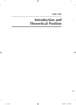 Introduction and Theoretical Position