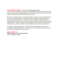 THE CRANDALL GROUP&hellip; Not Your Average Sales Team There is