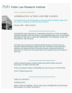affirmative action and the courts - The Center for State and Local