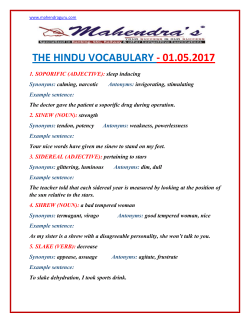 the hindu vocabulary - 01.05.2017