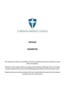 mth101 geometry - Christian Heritage College