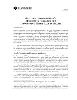 Ad-lider Embalagens, SA: Marketing Research for Drawstring Trash