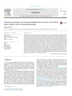 Prieto, M., 2016. Practicing costumbres and the decommodification