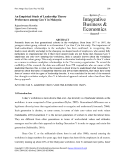 An Empirical Study of Leadership Theory Preferences among Gen Y