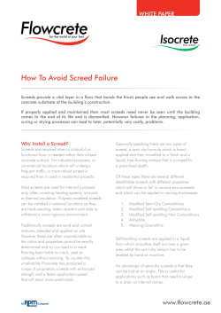 How To Avoid Screed Failure