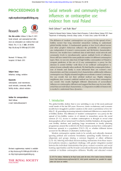 Social network- and community-level influences on contraceptive
