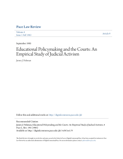 Educational Policymaking and the Courts: An Empirical Study of