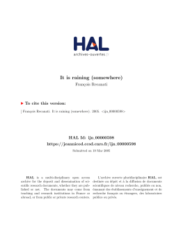 It is raining (somewhere) - Hal-SHS