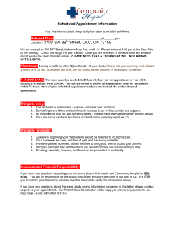 Scheduled Appointment Information