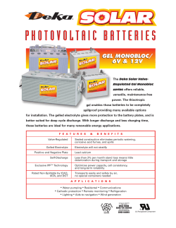 Deka Solar Line Specs - Power Up