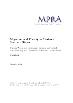 Migration and Poverty in Mexico`s Southern States
