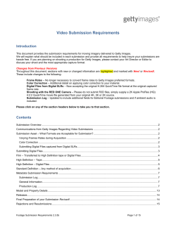 Video Submission Requirements - Getty Images Contributor