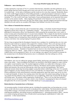 SWAFH News 15 March 2016