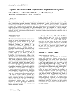 Exogenous AMP decreases EPP amplitude at the frog