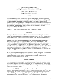 Culturally Compatible Websites: Applying Trompenaars