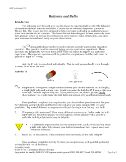Batteries and Bulbs