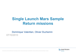 Single Launch Mars Sample return_r1