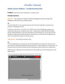 Adobe Connect Webinar - Troubleshooting Guide