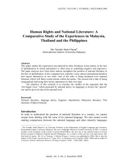 Human Rights and National Literature: A Comparative Study of the