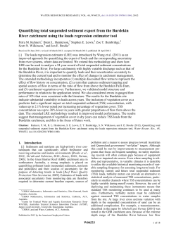Quantifying total suspended sediment export from the Burdekin