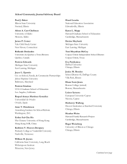 School Community Journal Advisory Board