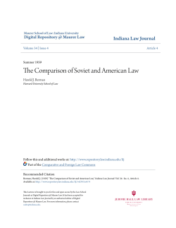 The Comparison of Soviet and American Law