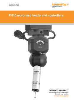 Installation guide: PH10 - Renishaw resource centre