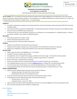 Grant # ______ Internal Use Only