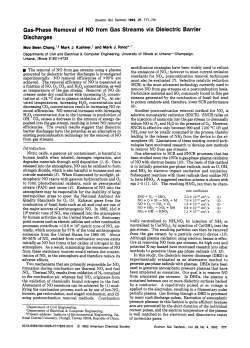 Gas-phase removal of nitric oxide from gas streams via dielectric