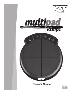 Owner`s Manual - KAT Percussion