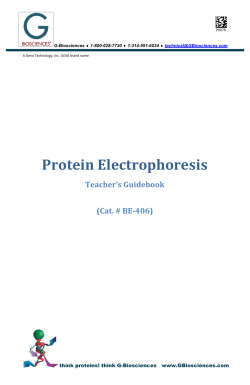 Protein Electrophoresis - G
