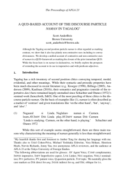 a qud-based account of the discourse particle