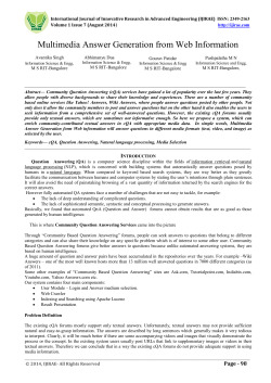 Multimedia Answer Generation from Web Information