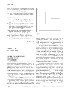 fiske, dw fixed coefficients production function