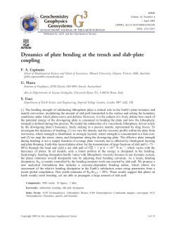 Dynamics of plate bending at the trench and slab