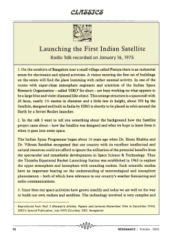 Launching the First Indian Satellite
